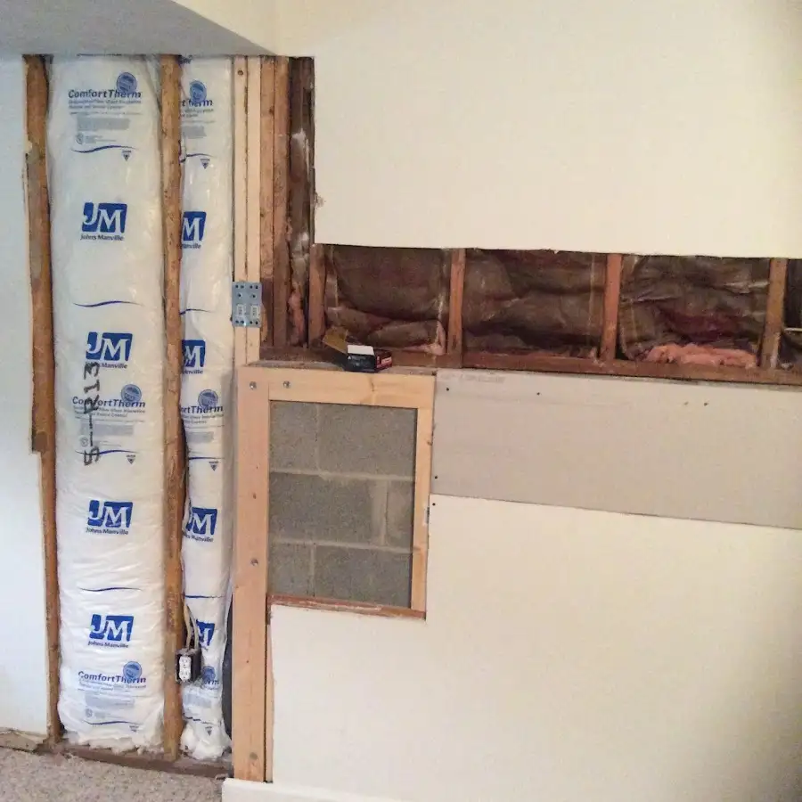Wall insulation replacement during Contents Cleaning & Restoration in Lincolnwood